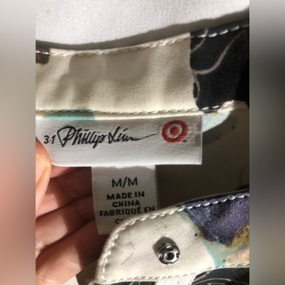 3.1 Phillip Lim for Target Asymmetrical Hem Mini Short Dress Floral Sz Med NWT - Picture 4 of 6